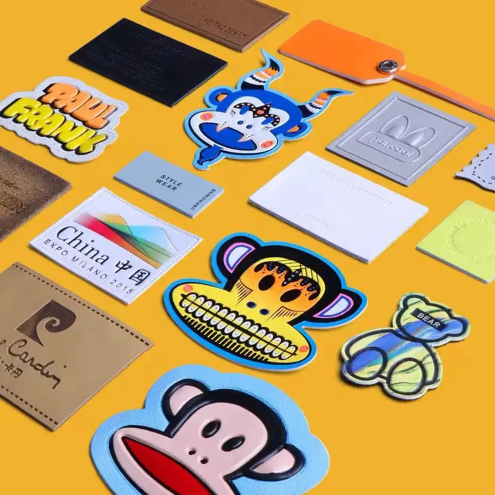 Flexible Custom Engraved Leather Patch for Sweatshirts Clothing Garment