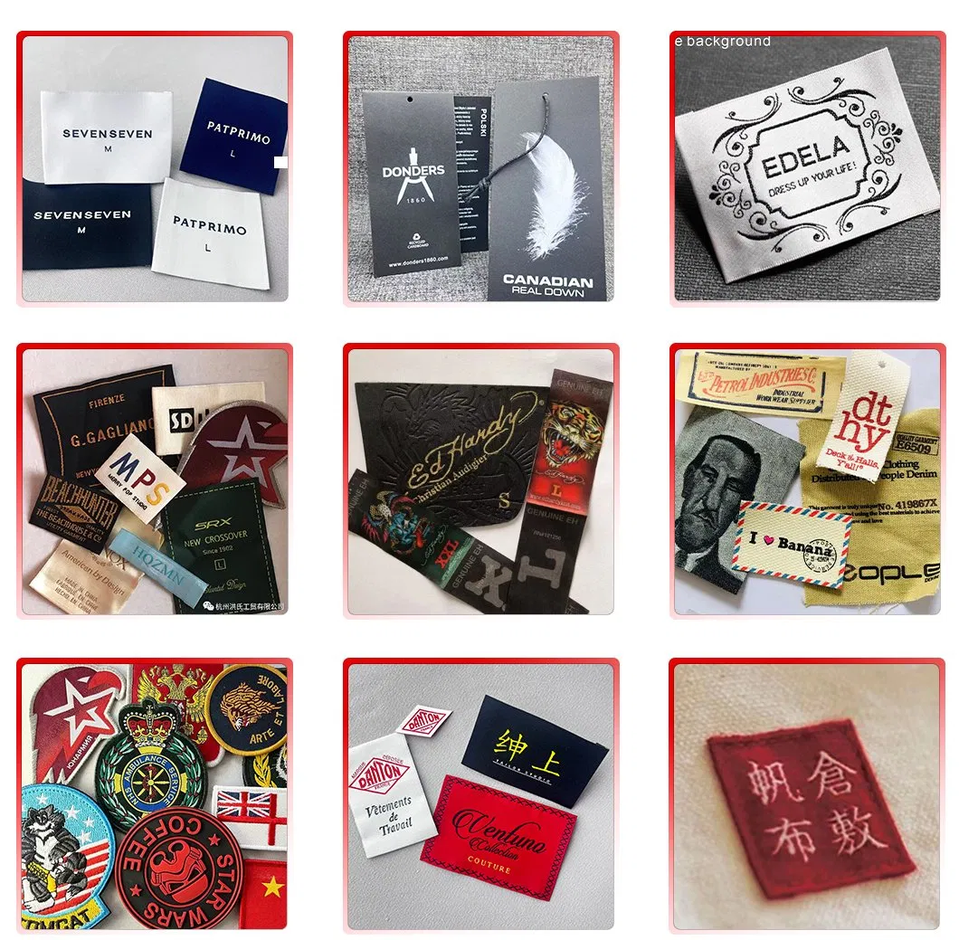 Garment Accessories Custom Damask High Density Polyester Fabric Clothing Woven Label