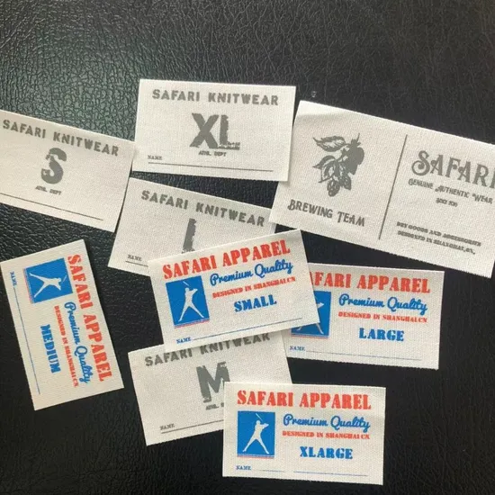Clear & Easy-to-Read Care Printing Labels with Brand Logo