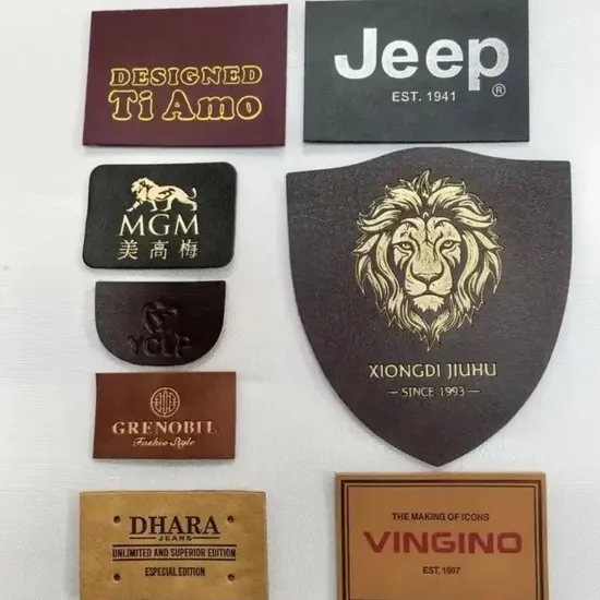Colorful Printed Custom Leather Patch for Clothing Jeans Hats