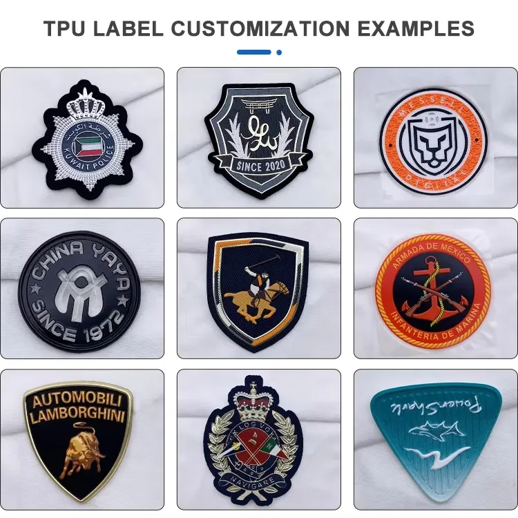 Classic 3D TPU Embossed Patch Accessories for Leather Goods