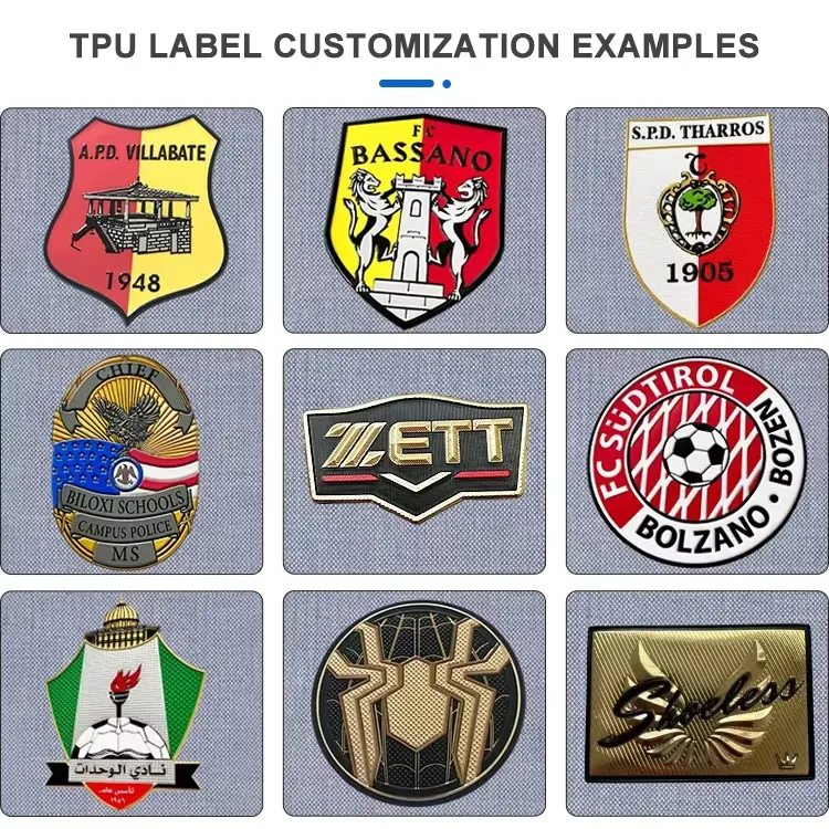Unique 3D TPU Embossed Patch Garment Accessories for Streetwear