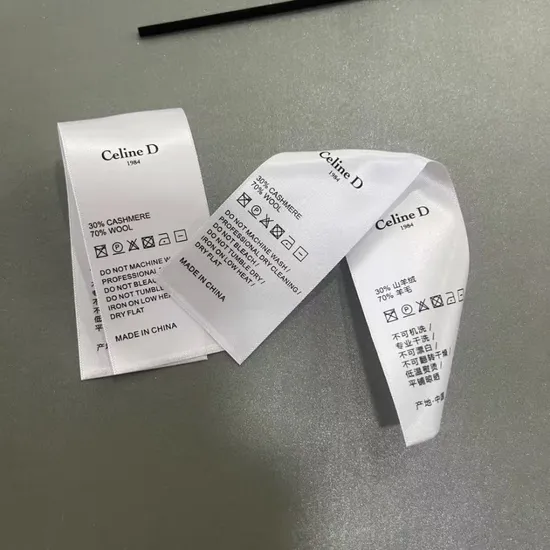 Reusable Care Printing Labels Clothing Label for Recyclable Apparel