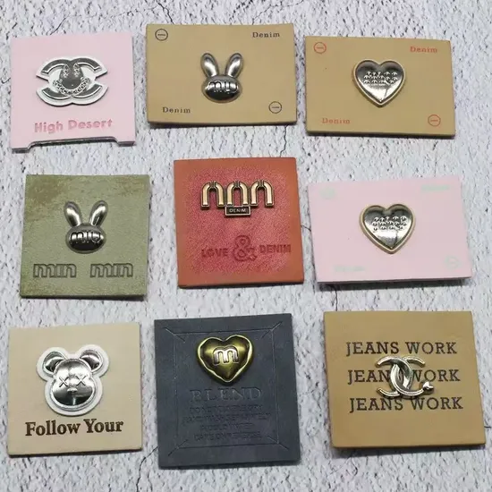 Soft Debossed Custom Logo Leather Patch for Handbags Hats Jeans