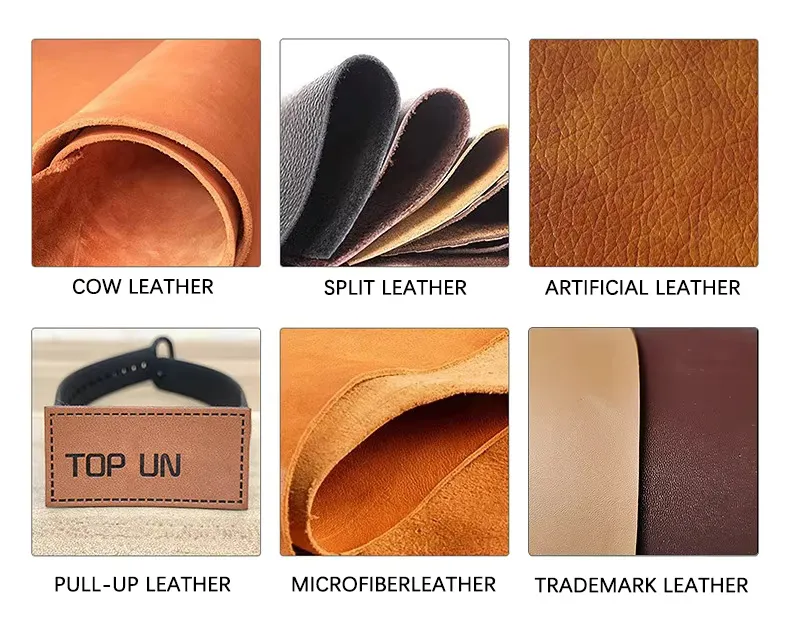 Flexible Custom Engraved Leather Patch for Sweatshirts Clothing Garment