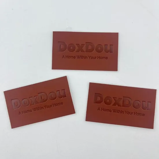 Custom Logo Printed Real Sheep Leather Patch for Scarves Clothing Garment