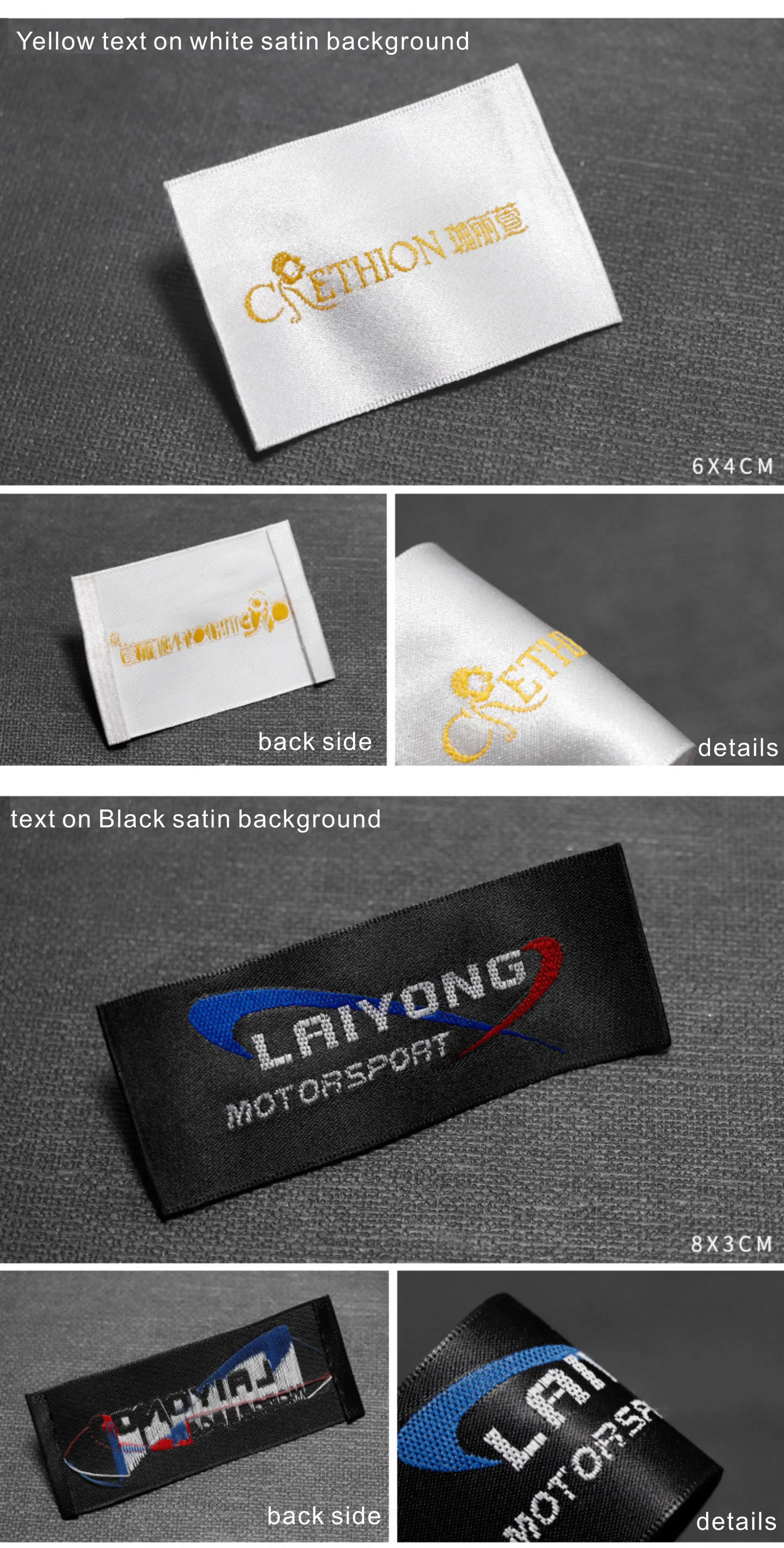 Personalized Woven Size Label Garment Label for Clothes