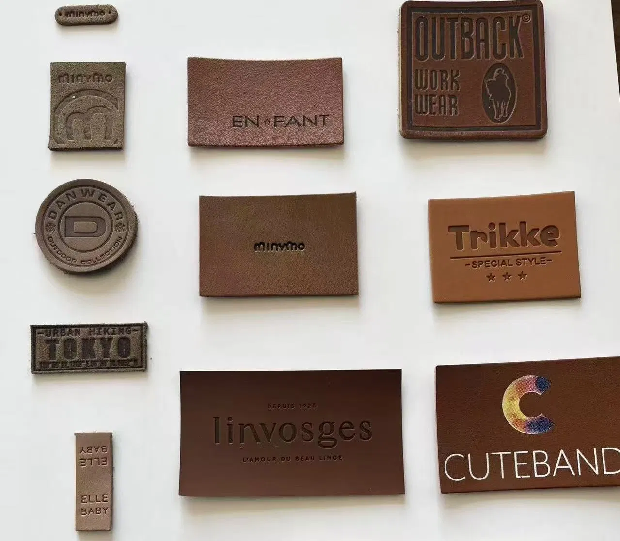 Flexible Custom Engraved Leather Patch for Sweatshirts Clothing Garment