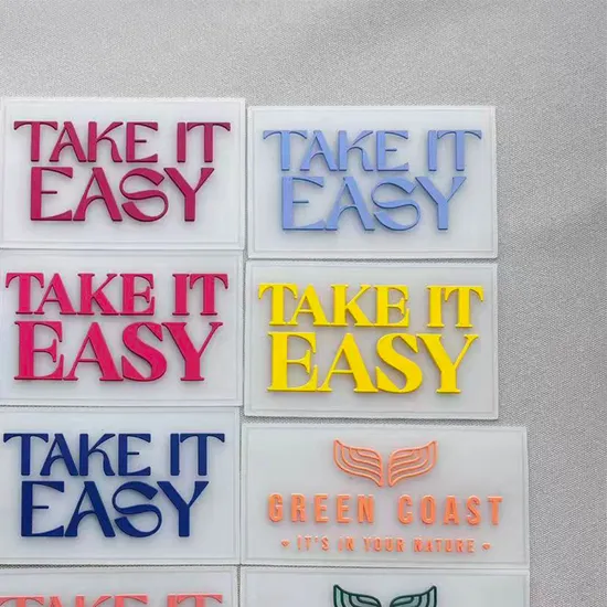 Premium 3D TPU Embossed Patch Ruber Badge Soft PVC Rubber Badge for Clothing