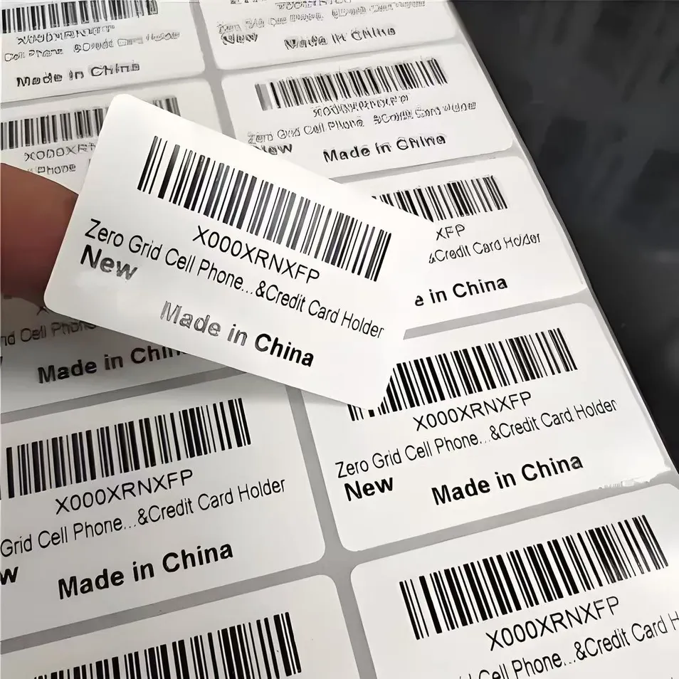 Sleek Metallic Custom Sticker for Luxury Gifts