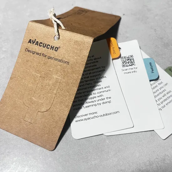 Garment Accessories Custom Logo Label Black Cardboard Foil Touch-Sensitive Film + UV Paper Hang Tag for Clothing
