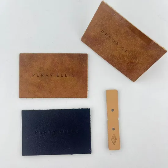 Flexible Custom Engraved Leather Patch for Sweatshirts Clothing Garment