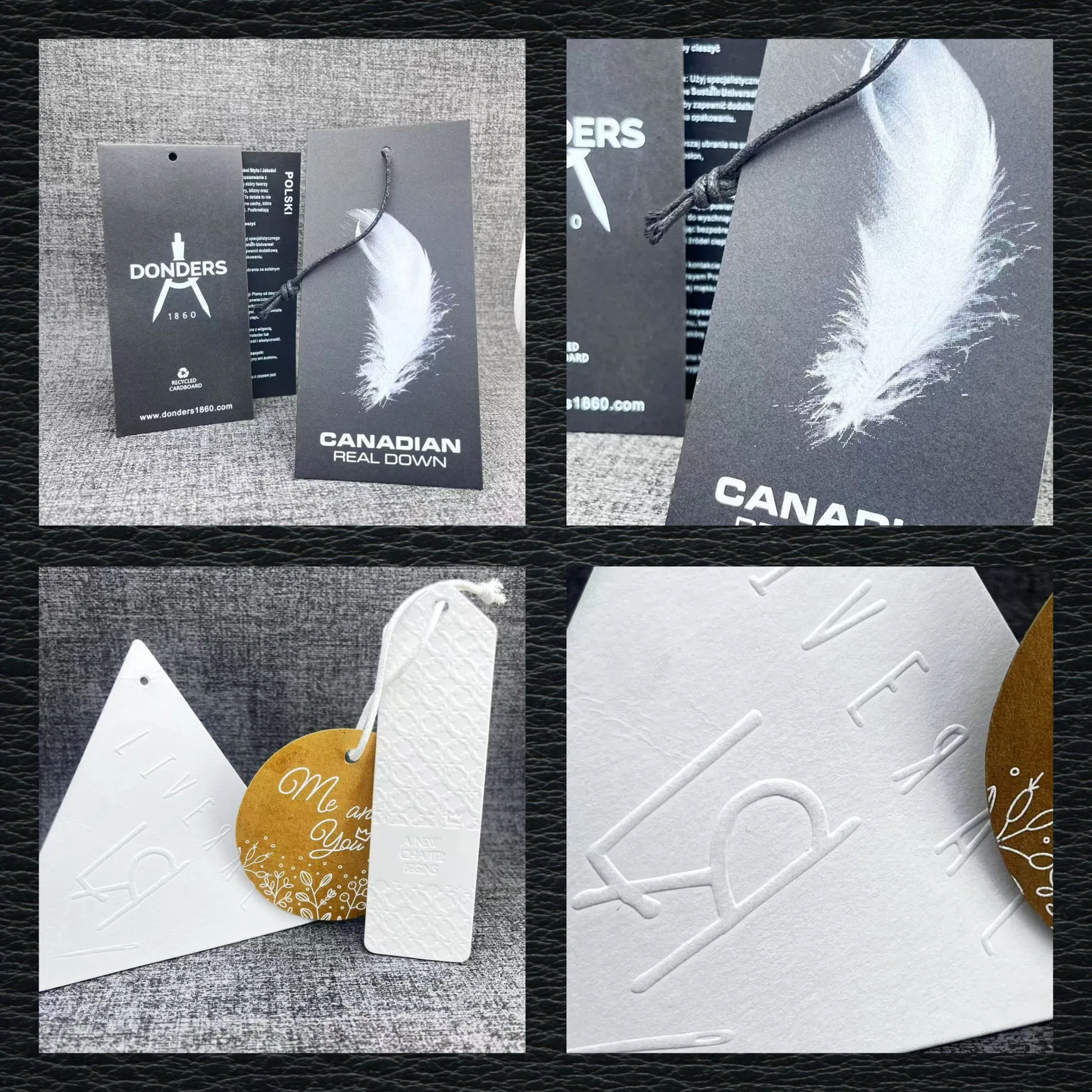 Manufacturer Custom Logo Set PVC Kraft Specialty Paper Hangtag