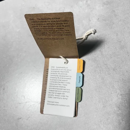 Tear Resistant Clothing Label Tag Plastic Hang Tag for Sportswear Items