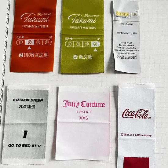 Custom High Quality Silk Care Printing Label for Clothing/Shirt