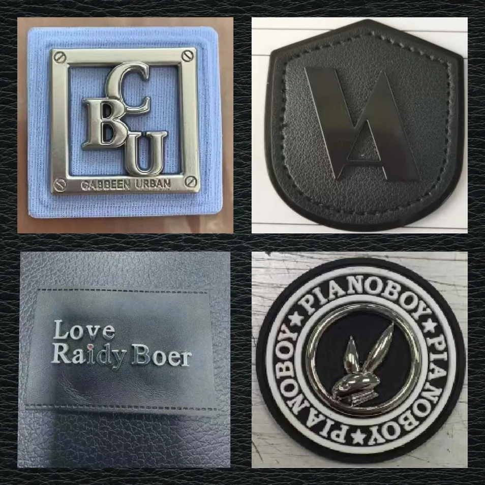 Flexible Custom Engraved Leather Patch for Sweatshirts Clothing Garment