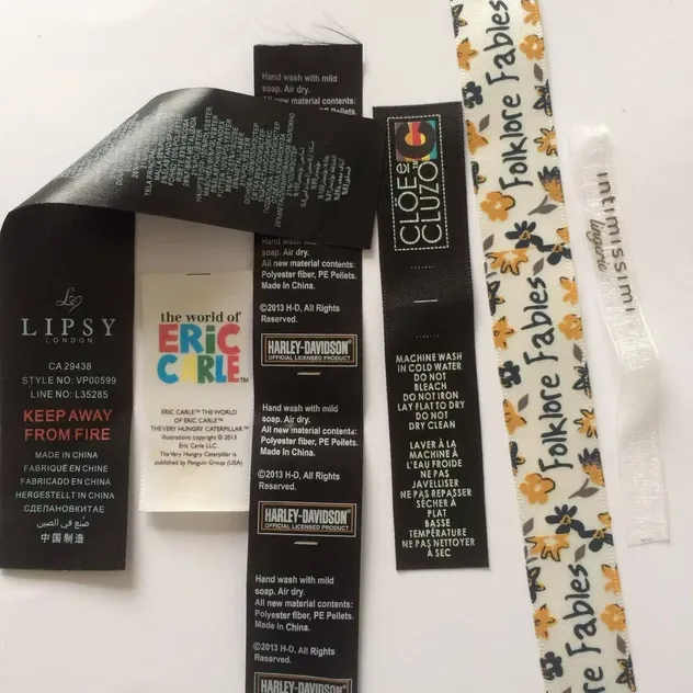 Vintage-Style Classic Clothing Label Care Printing Labels for Retro Clothing