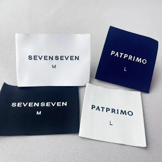 Garment Accessories Custom Damask High Density Polyester Fabric Clothing Woven Label
