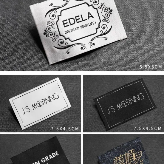 Elegant Woven Brand Tag Clothing Label for Luxury Goods