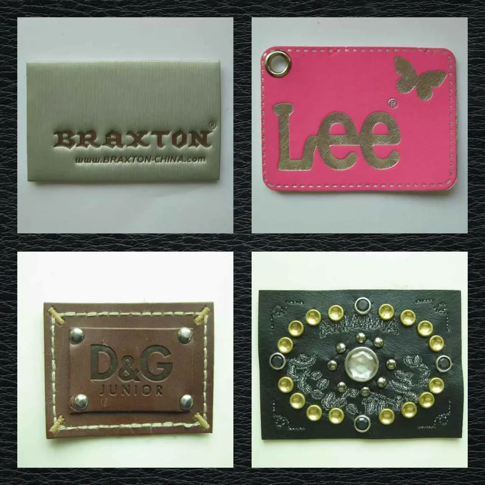 Flexible Custom Engraved Leather Patch for Sweatshirts Clothing Garment